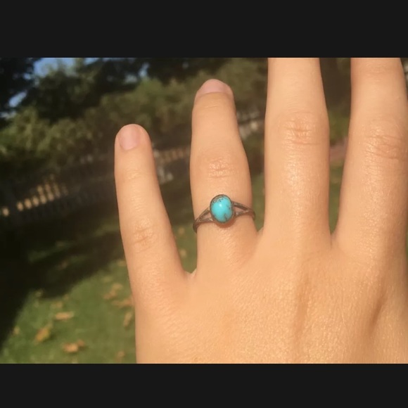 Sterling silver and turquoise ring - Picture 6 of 9